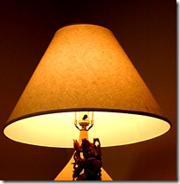 lamp with krishna