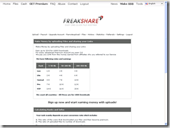 Tabla pagos Freakshare diciembre 2009