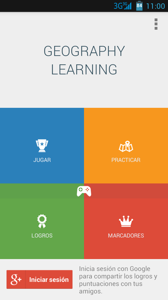 Android application Geography Learning Quiz Game screenshort