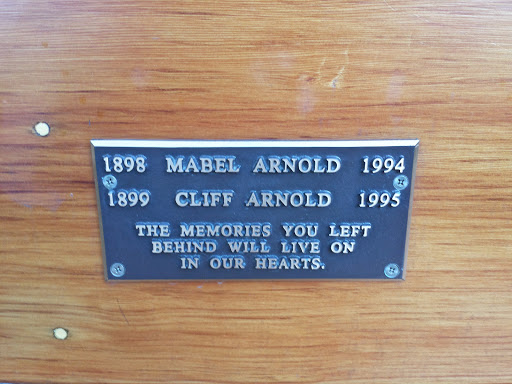 Memorial Bench: Mabel & Cliff Arnold