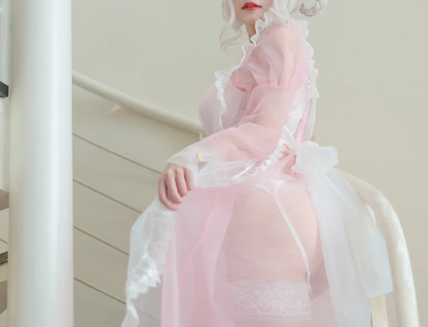 Coser@小仓千代w No.007 透明女仆粉色