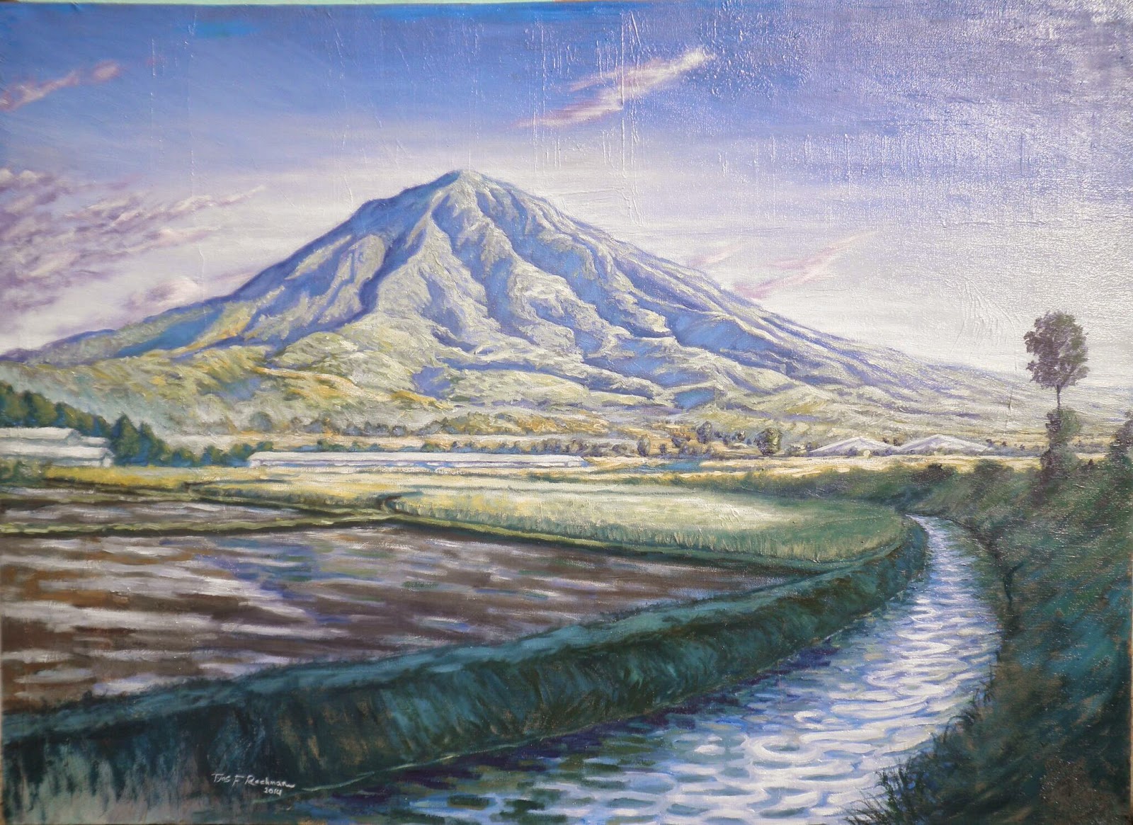 30 Koleksi Gambar Lukisan  Pemandangan Pegunungan Guyonreceh