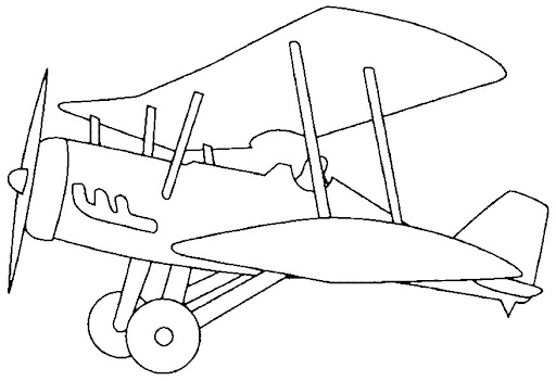 Dibujo de una avioneta para colorear - Imagui