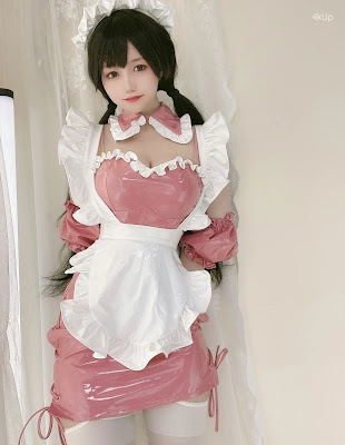 Coser@小仓千代w No.016 粉色漆皮女仆