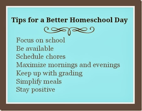 Tips for a Better Homeschool Day