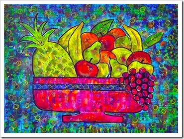 fruit bowl painting