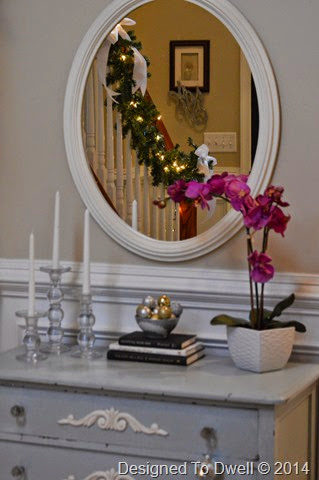 Entry Table Decorated for Christmas