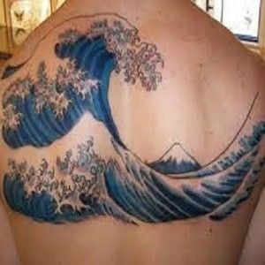 japanese water waves tattoo