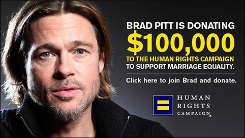 Brad Pitt doação