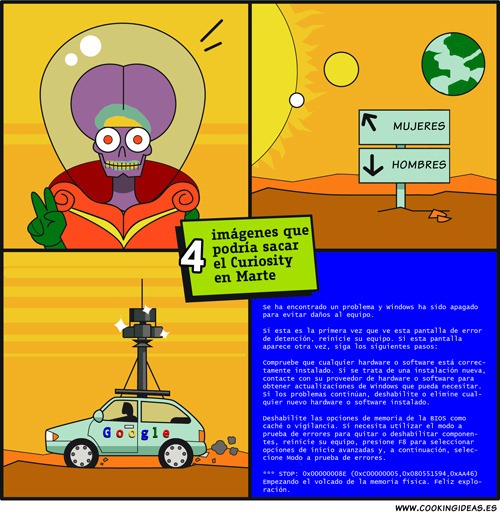 Imágenes que podría sacar Curiosity en Marte (Coomic)