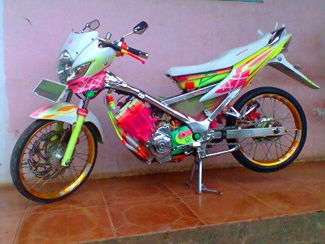 modifikasi airbrush honda beat full chrome racing look: Honda beat