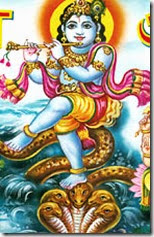 [Krishna on Kaliya serpent]