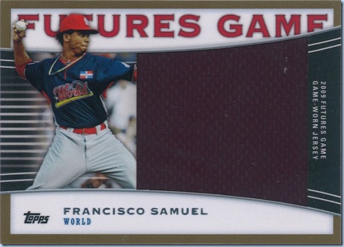 2010 Topps Pro Debut Futures Game Samuel Jersey 25 of 25
