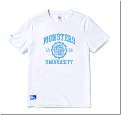 Monster University X Giordano - White Tee Shirt Men 02