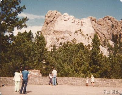 Trica and Jen at Mount Rushmore Black Hills SD  1978