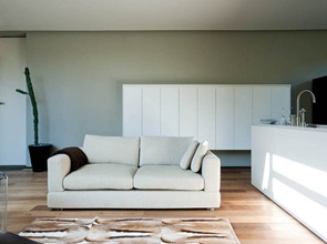 arquitectura interior muebles blancos casa moderna