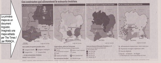 mapa d'Ivòria editada per Le Monde