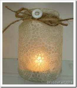 Lace effect tealight holder