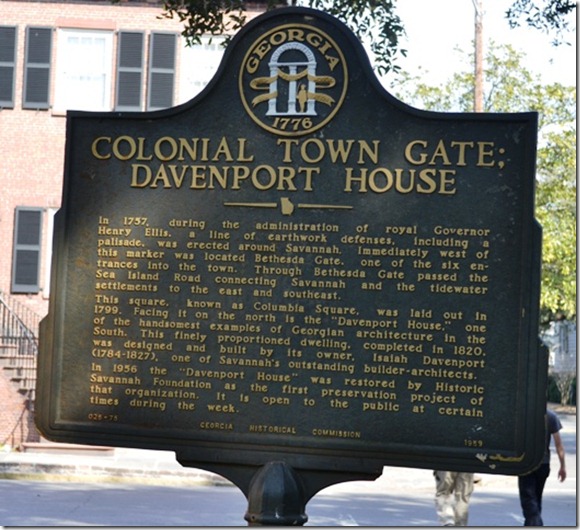 Davenport house plaque