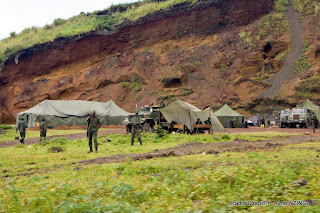Un campement des FARDC à Kibati Goma, au Nord-Kivu.