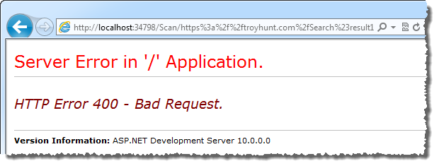 Percorso codificate causando un HTTP 400 a Casini