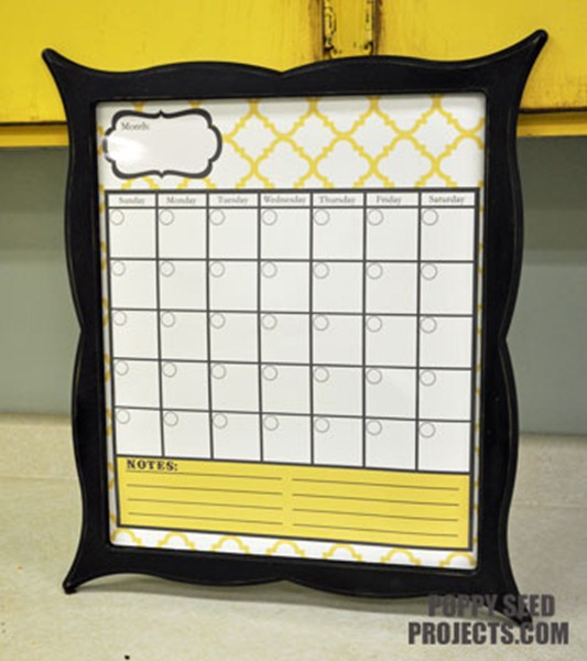 Super-Saturday-Ideas-Dry-Erase-Calendars-yellow-quatrfoil-brooklyn-trim