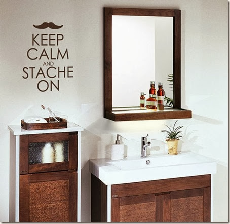 moustache wall decal