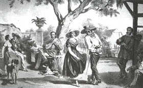 Canarios en los campos de Cuba (El zapateado,Frederic Miahle (1847))