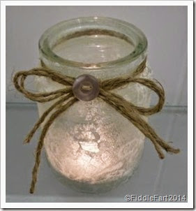 lace tealight holder. crafts