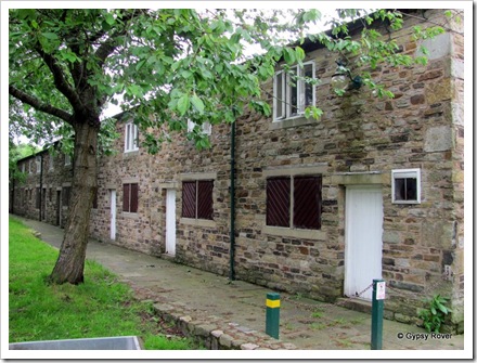 Back to back cotton mill workers cottages in Burrs Country Park, now used as an activity centre for children.