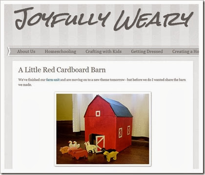 joyfully weary little red cardboard barn