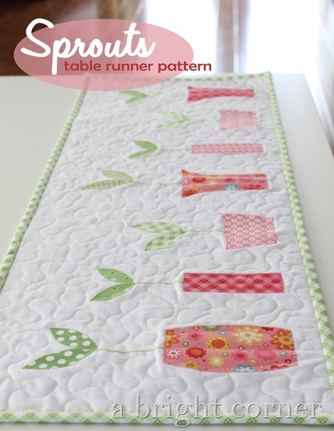 Sprouts Table Runner and Topper pattern 