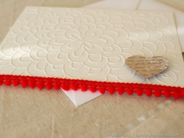 Lifestyle Crafts Embossed Valentine Cards via homework | carolynshomework.com