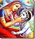 Yashoda looking into Krishna's mouth