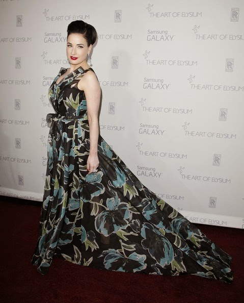 Dita Von Teese attends the Art of Elysium and Samsung Galaxy