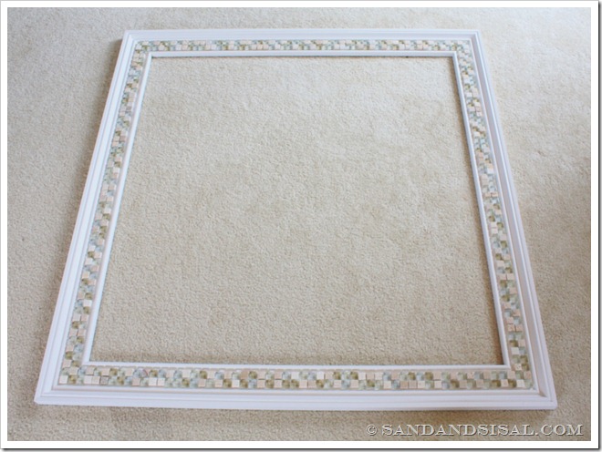 How To Decorate A Mirror With Tile Sand And Sisal Tiled Mirror Frame