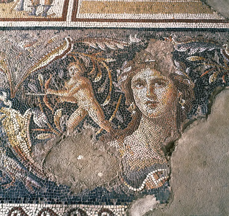 This mosaic in Israel is known as the  Mona Lisa of Galilee.