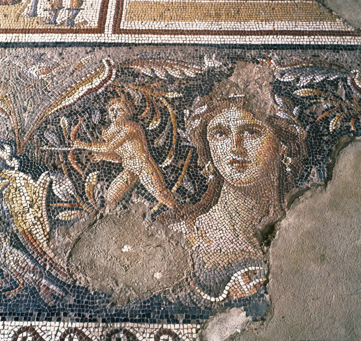 mosaic-mona-galilee-Israel - This mosaic in Israel is known as the  Mona Lisa of Galilee.