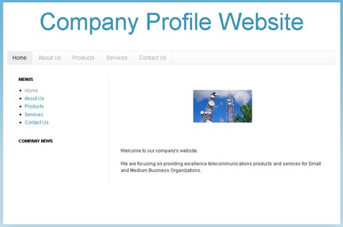 create company profile website using blogger blogpot blog 01