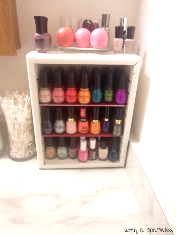 Nail Polish Storage Using a Spice Rack