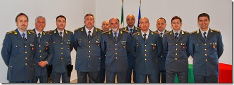 Foto di gruppo dei militari premiati