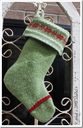wool sweater stocking