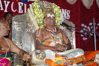 Swamiji delivers Anugrahabhashanam in Sanskrit.
