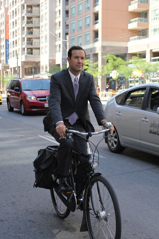Lawyer Ian Flett on his Pashley bicycle