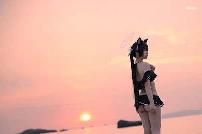 Coser@G44不会受伤 Vol.085 碧蓝档案 黑見芹香 海边泳装