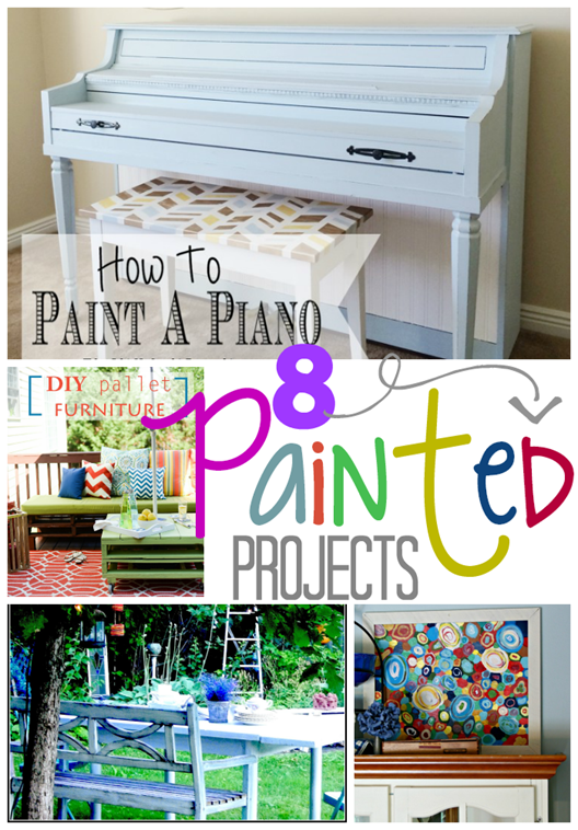 8 Painted Projects at GingerSnapCrafts.com #linkparty #features