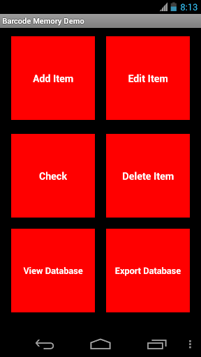 Barcode Memory Demo