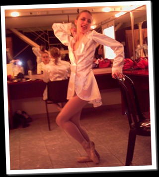 Doing stupid stuff backstage in my ballet days...