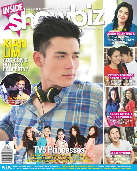 Xian Lim covers Inside Showbiz Sept 2012