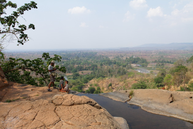 On top of the Tad Luang waterfall, Bolavan Plateau, Laos